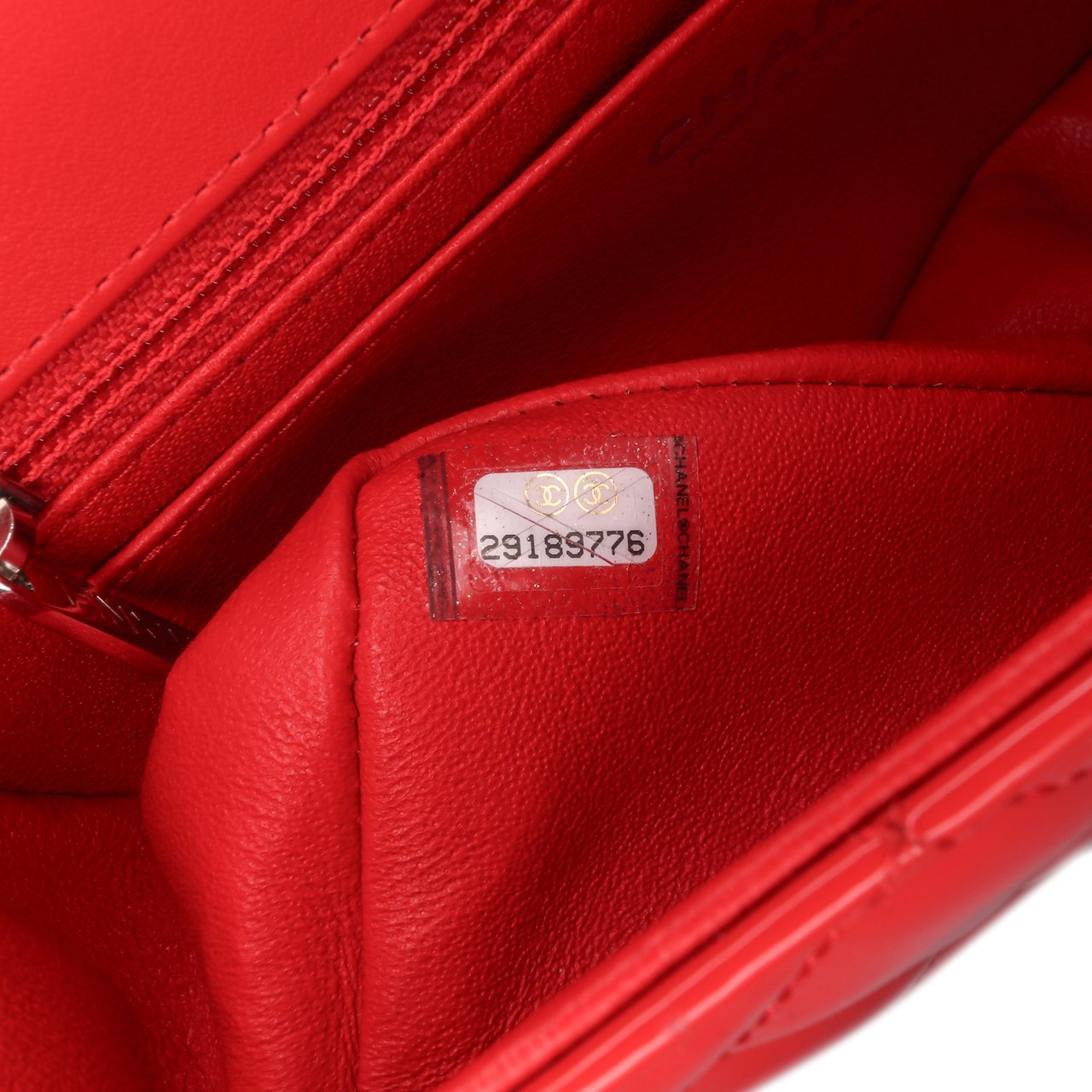 Chanel Mini Rectangular Bicolor Patent Single Flap Rood