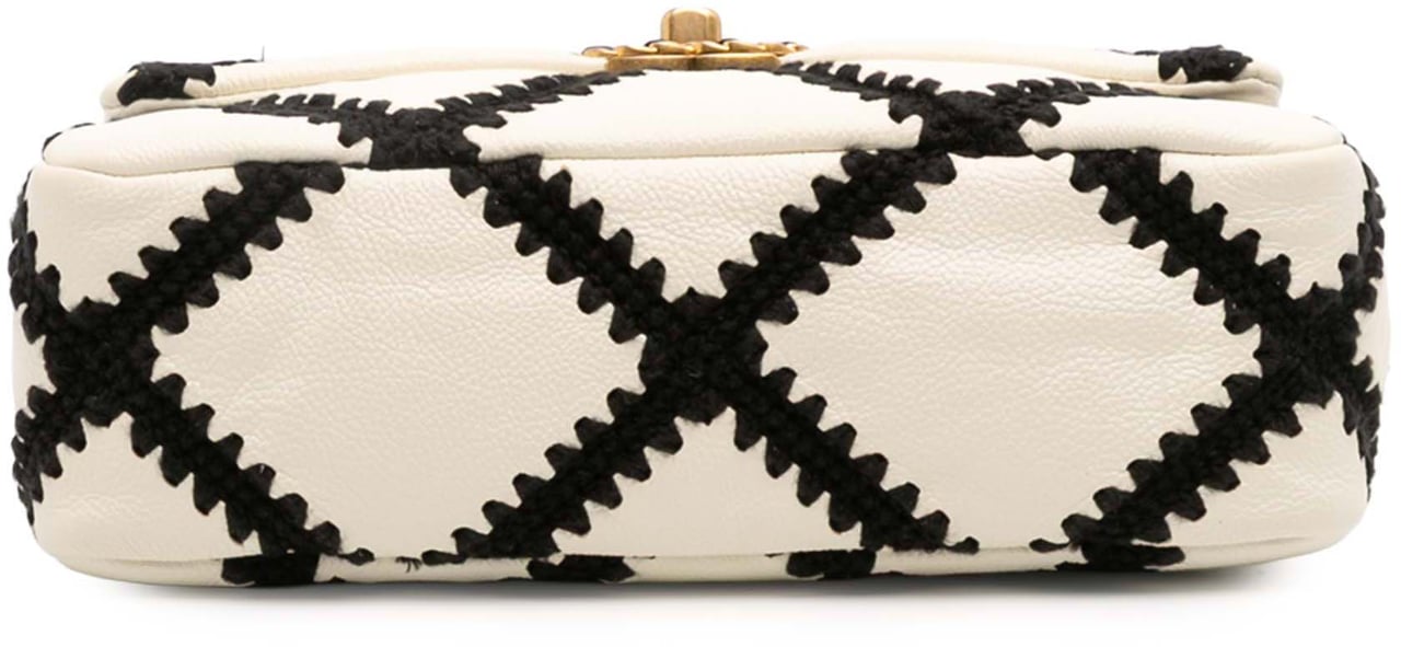 Chanel Medium Crochet Calfskin 19 Flap Wit