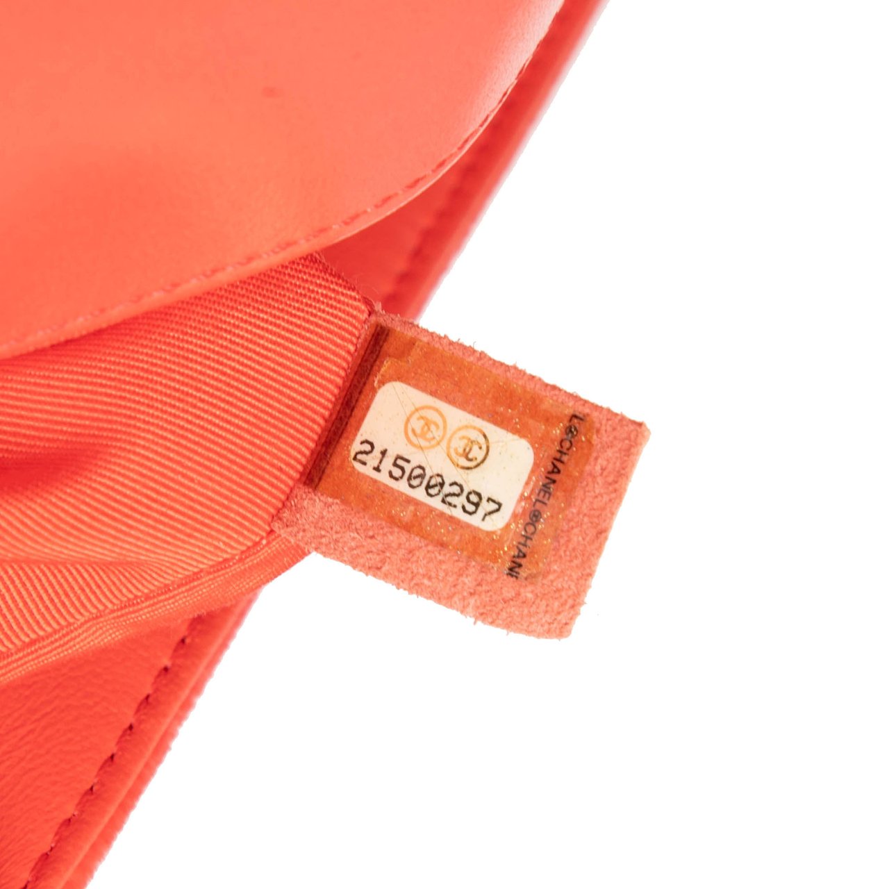 Chanel Old Medium Quilted Velvet Boy Flap Oranje