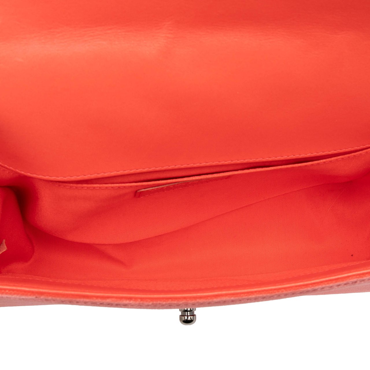 Chanel Old Medium Quilted Velvet Boy Flap Oranje