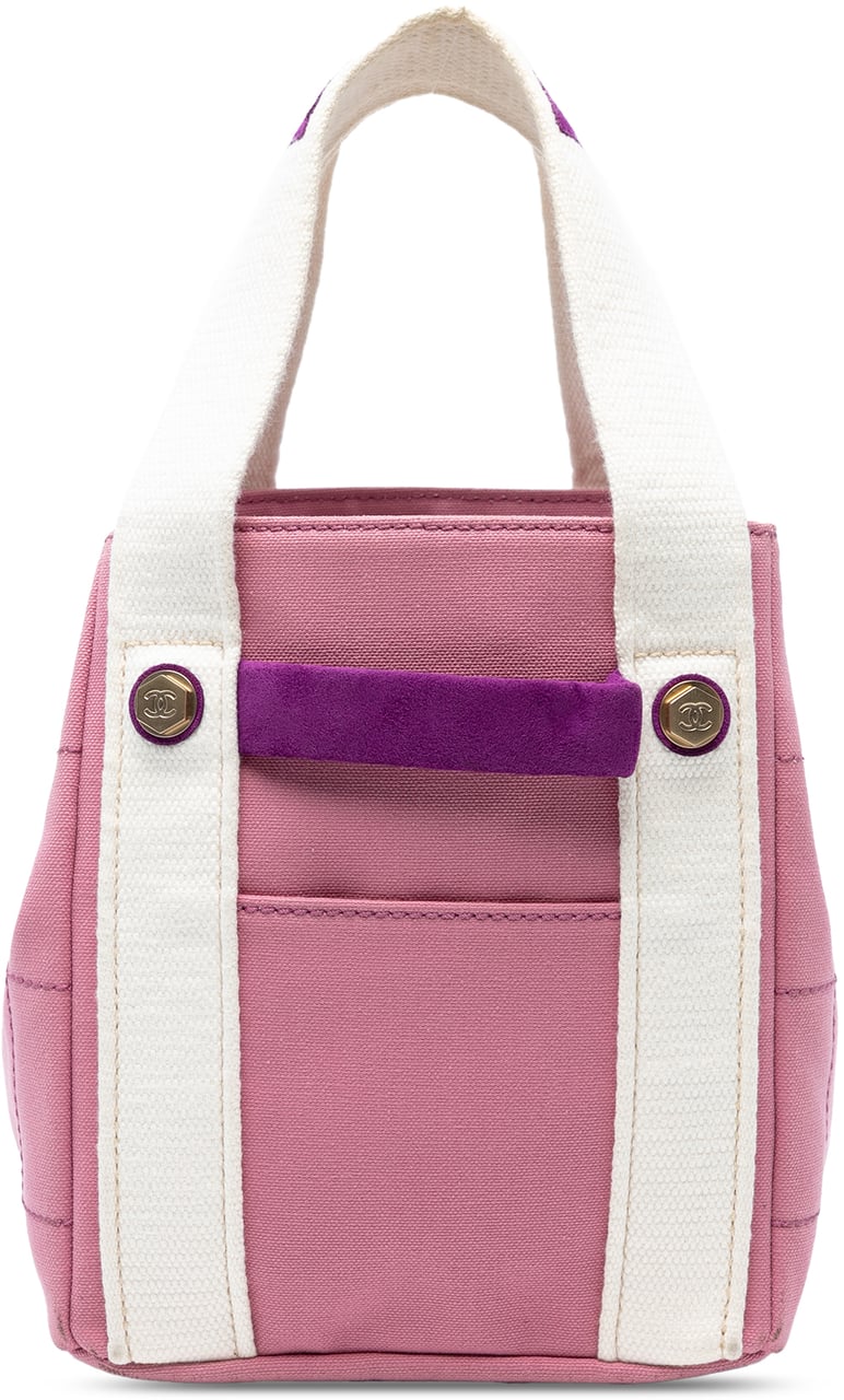 Chanel Canvas Square Stitch Tote Roze