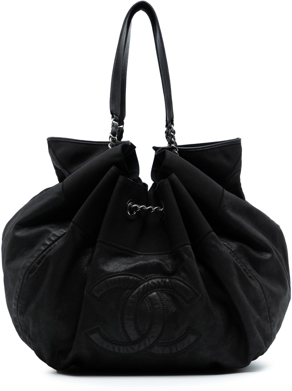 Chanel Lambskin Stretch Spirit Cabas Tote Zwart