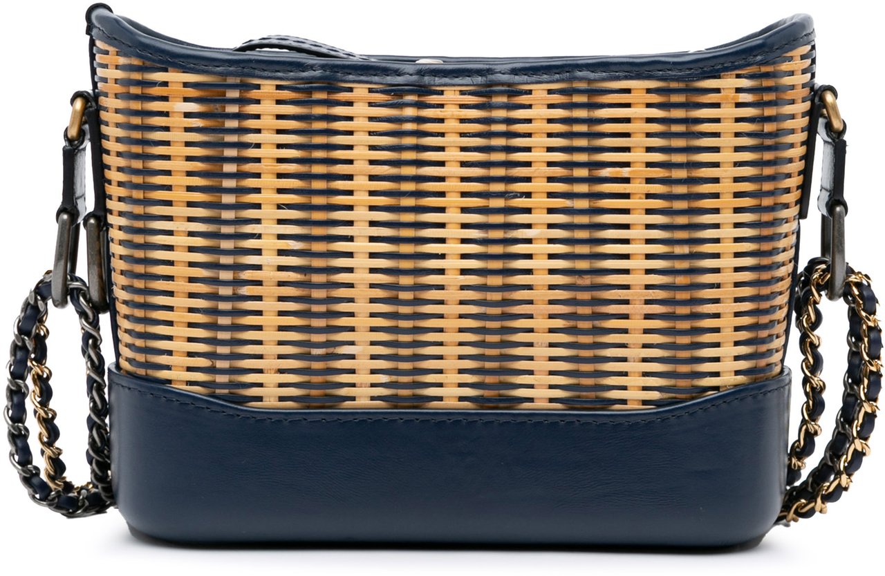 Chanel Small Rattan Gabrielle Crossbody Bruin