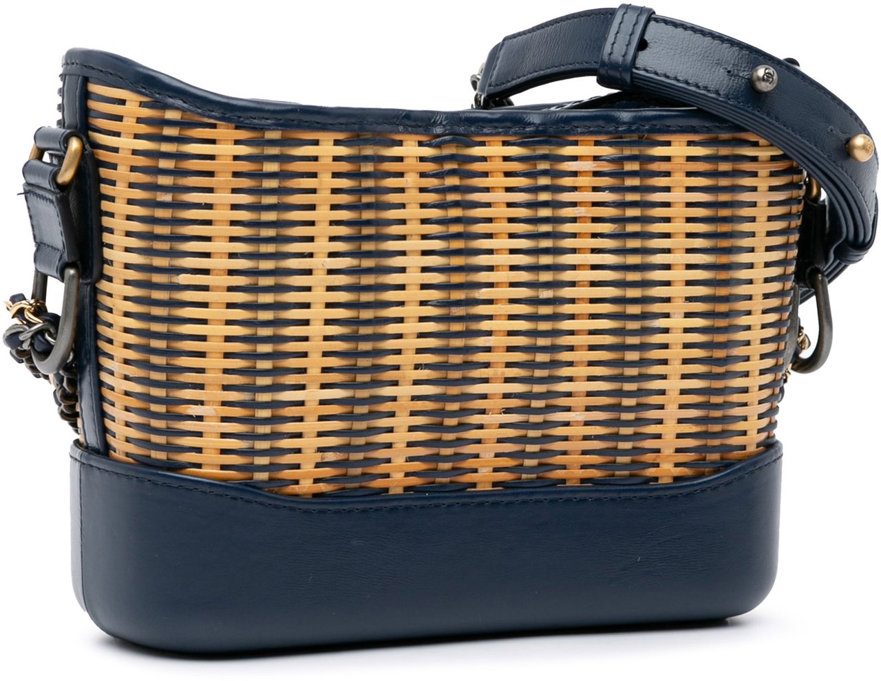 Chanel Small Rattan Gabrielle Crossbody Bruin