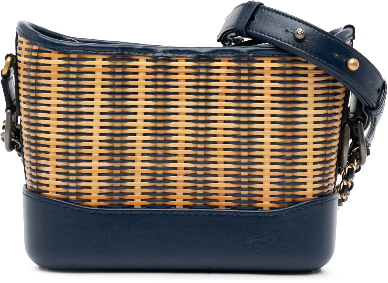 Chanel Small Rattan Gabrielle Crossbody Bruin