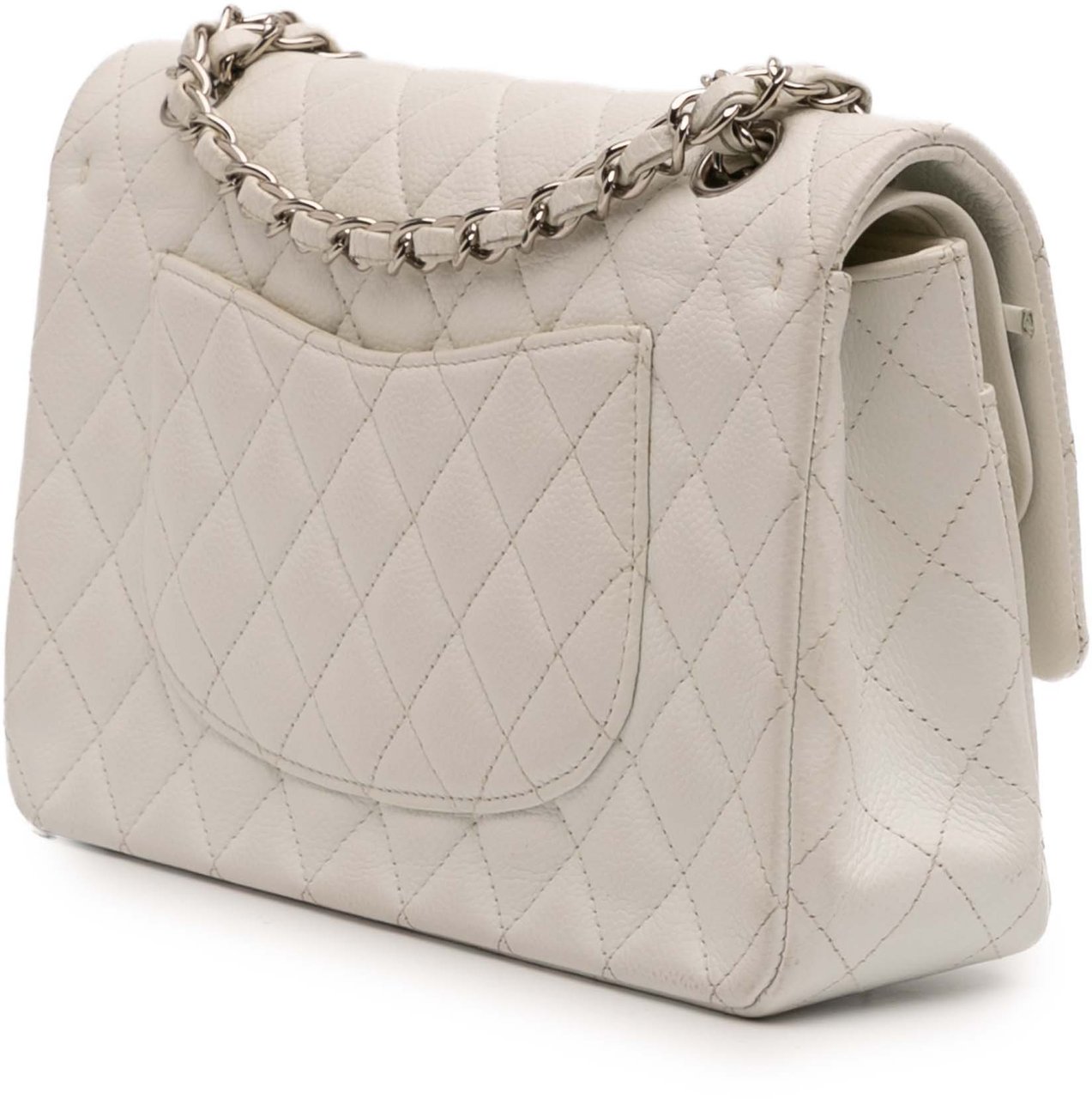 Chanel Medium Classic Caviar Double Flap Wit