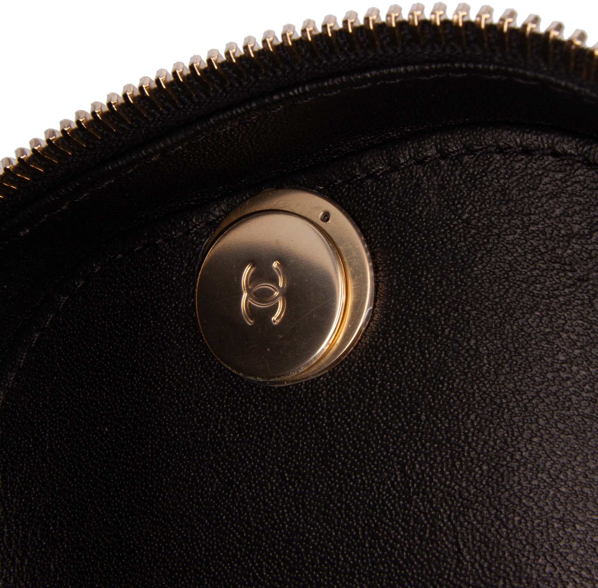 Chanel Quilted Lambskin Trendy CC Vanity Case Zwart