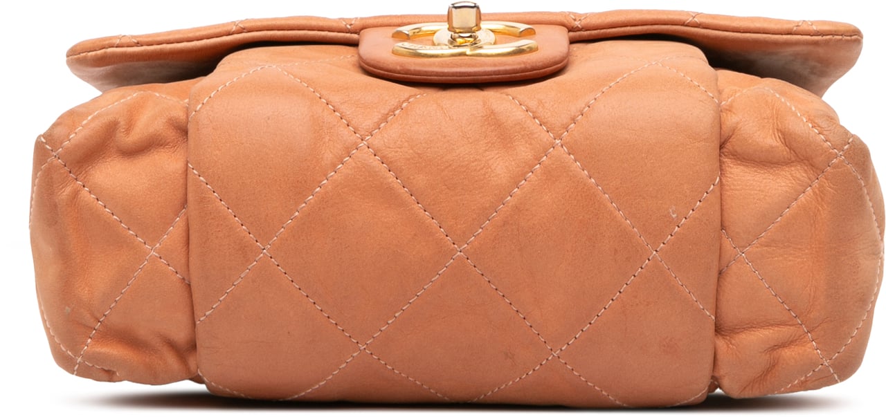 Chanel Small Aged Calfskin Chic Quilt Flap Oranje