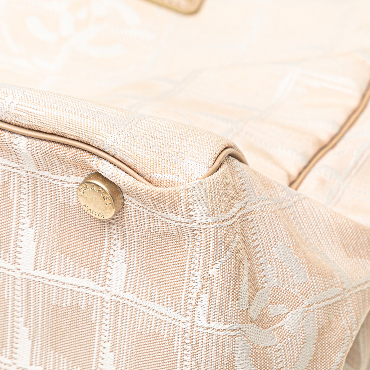 Chanel New Travel Line Nylon Tote Bruin