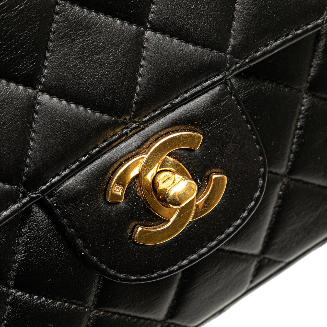 Chanel Lambskin Parent Kelly Flap Zwart