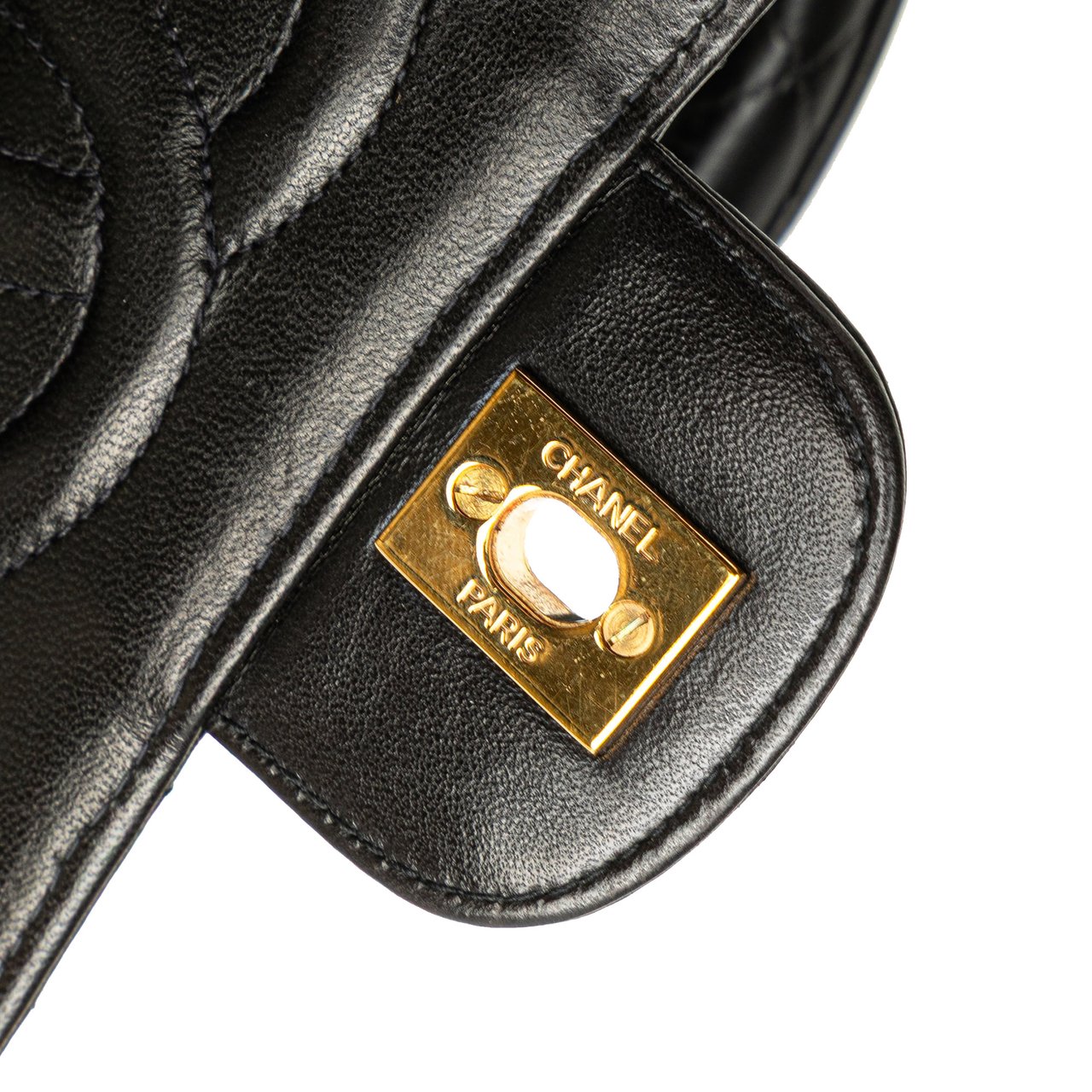 Chanel Lambskin Parent Kelly Flap Zwart
