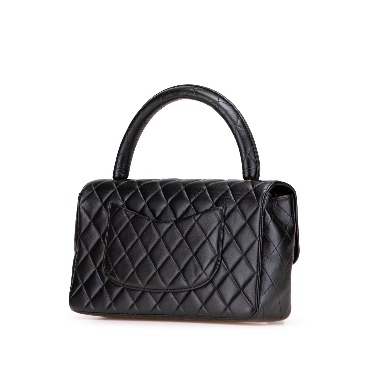 Chanel Lambskin Parent Kelly Flap Zwart