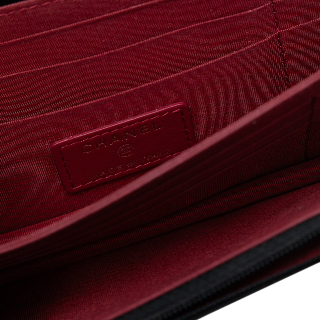 Chanel Lambskin Romance Wallet On Chain Zwart