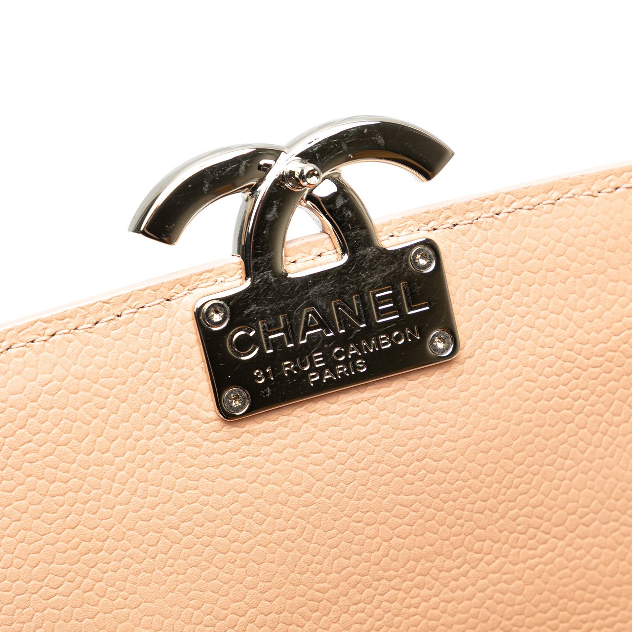 Chanel Mini Quilted Caviar CC Box Flap Roze
