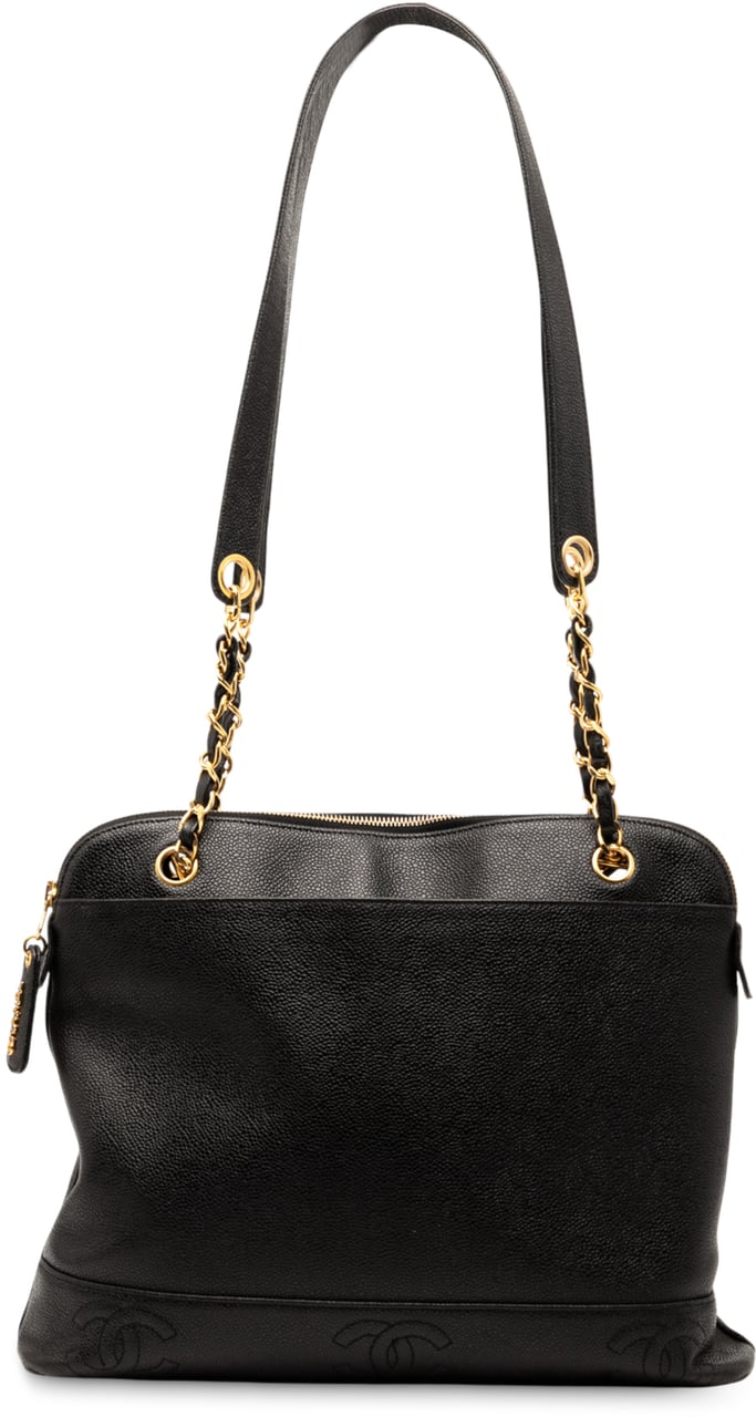 Chanel Triple CC Caviar Shoulder Bag Zwart