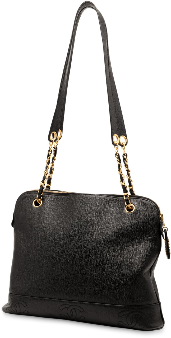 Chanel Triple CC Caviar Shoulder Bag Zwart