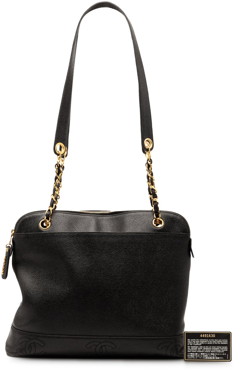 Chanel Triple CC Caviar Shoulder Bag Zwart