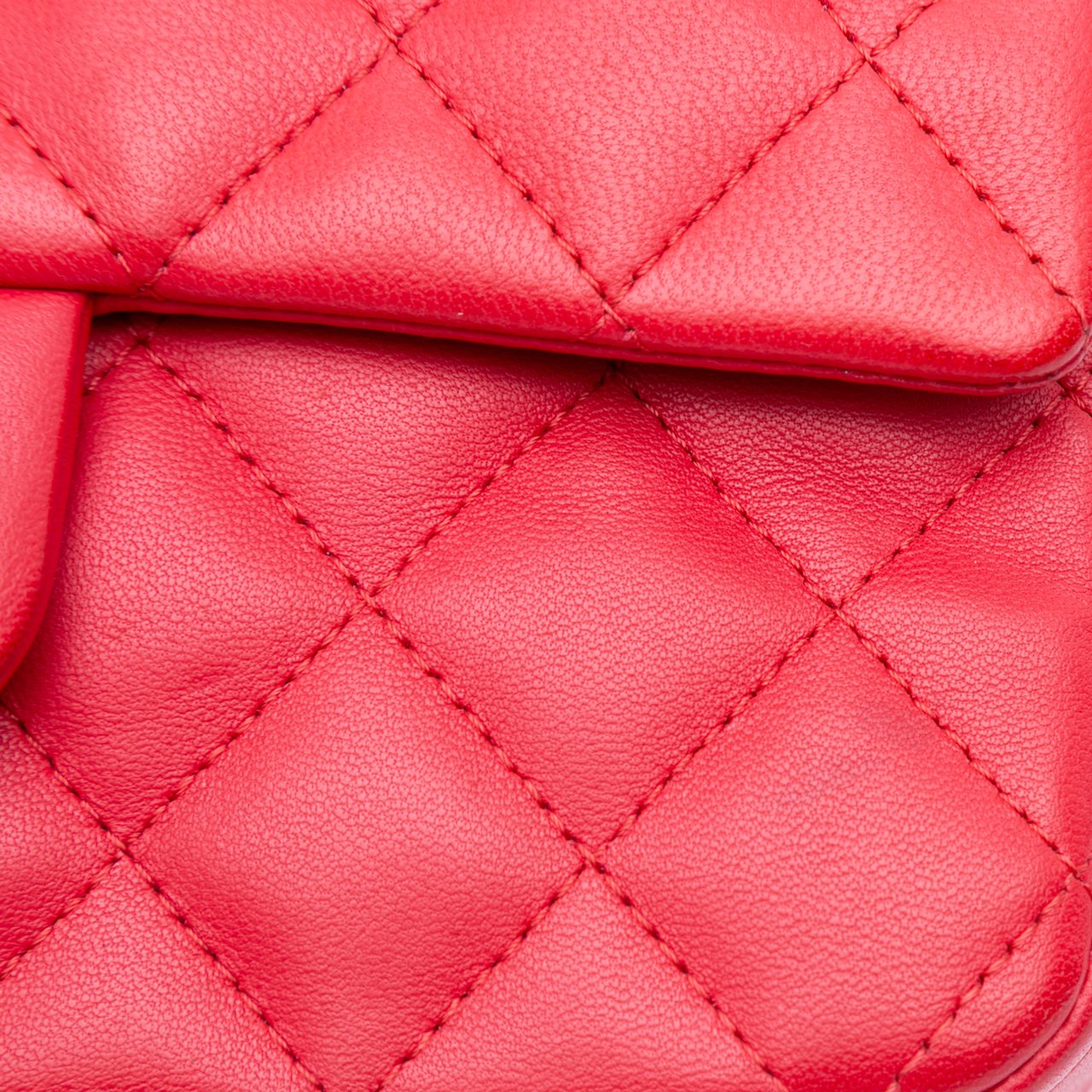 Chanel Mini Rectangular Classic Lambskin Single Flap Rood