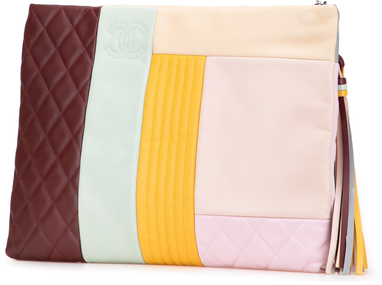Chanel Medium Lambskin Colorblock Patchwork O Case Divers