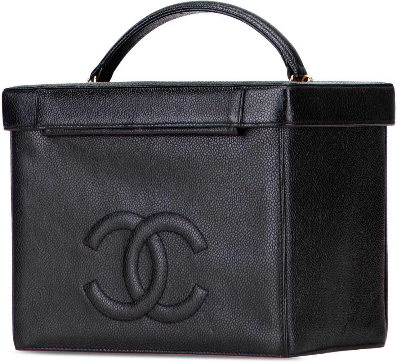 Chanel Caviar CC Turnlock Vanity Bag Zwart
