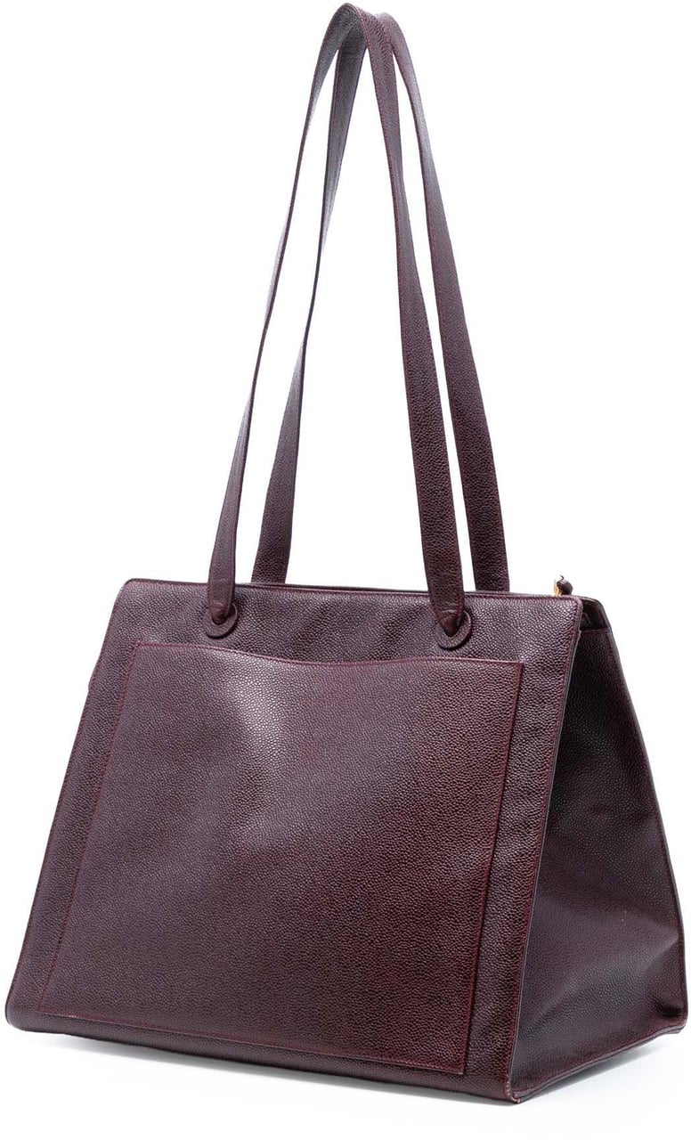 Chanel CC Caviar Tote Rood