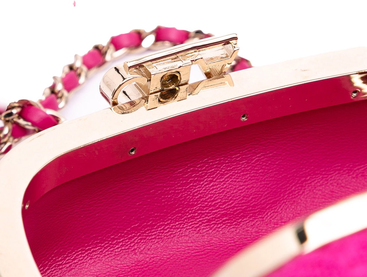 Chanel Quilted Tweed Vanity Case Roze