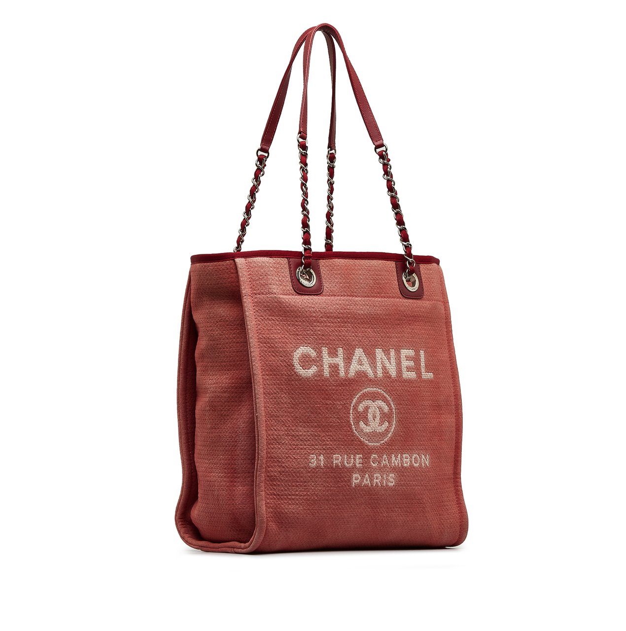 Chanel Mini Mixed Fibers Deauville Tote Rood