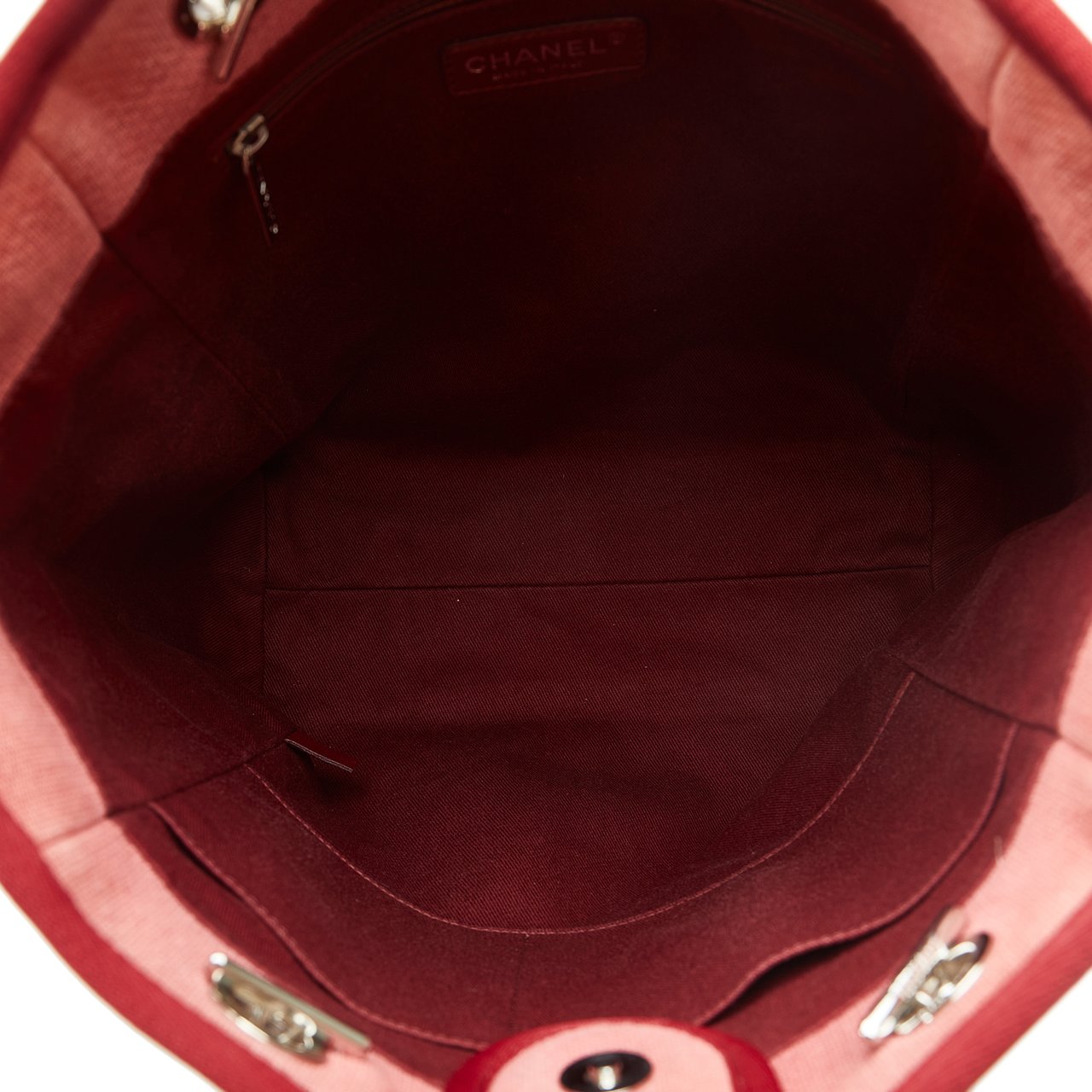 Chanel Mini Mixed Fibers Deauville Tote Rood