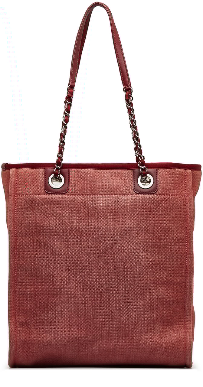 Chanel Mini Mixed Fibers Deauville Tote Rood