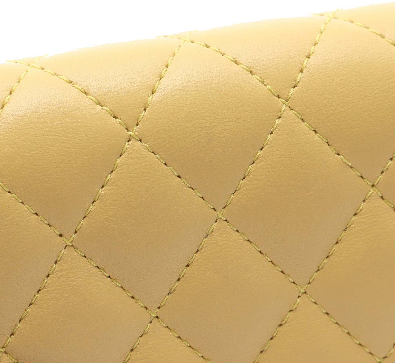 Chanel Quilted Lambskin Side Packs Flap Geel