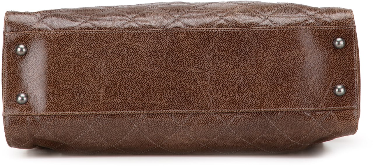 Chanel Quilted Glazed Caviar CC Crave Tote Bruin