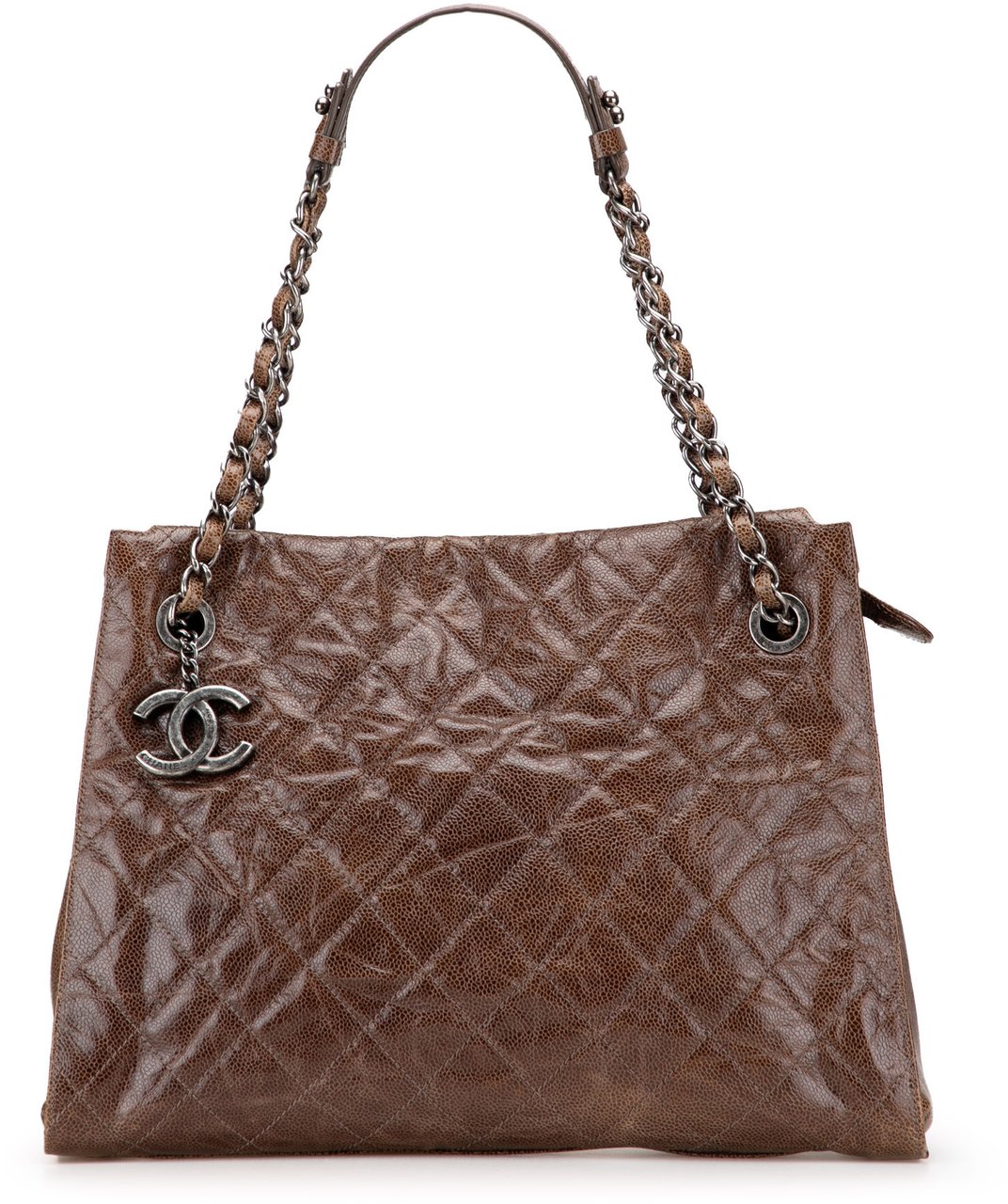 Chanel Quilted Glazed Caviar CC Crave Tote Bruin