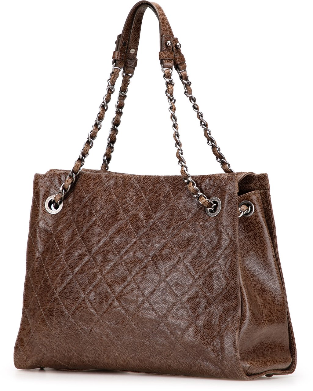 Chanel Quilted Glazed Caviar CC Crave Tote Bruin