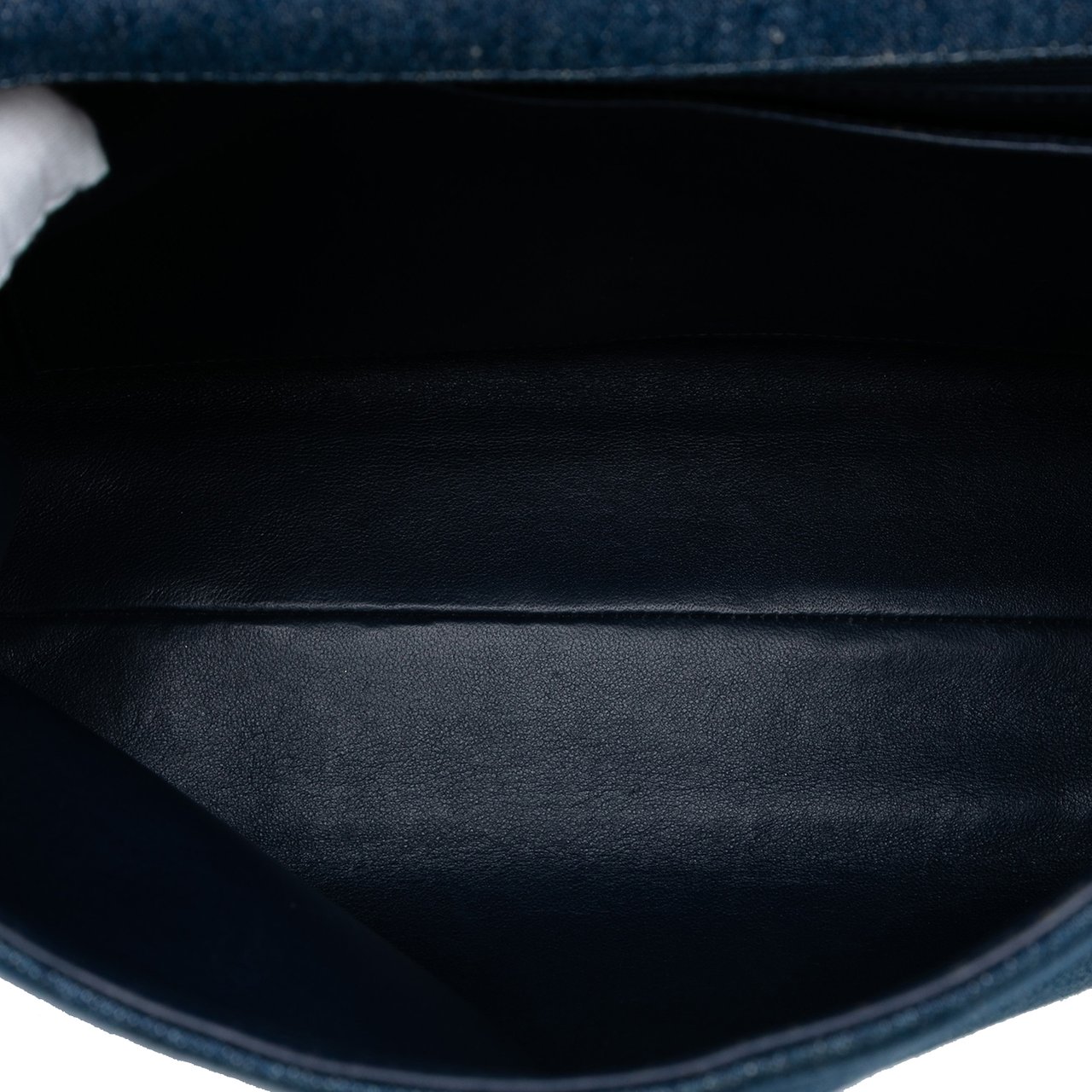 Chanel CC Denim Kelly Top Handle Bag Blauw