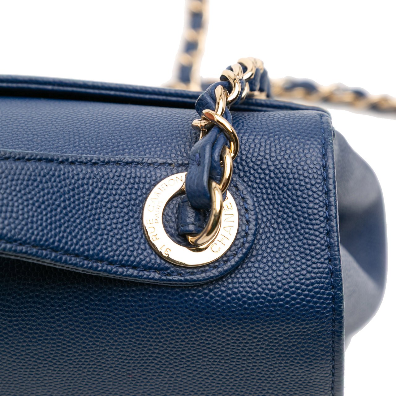 Chanel Medium Caviar Business Affinity Flap Blauw