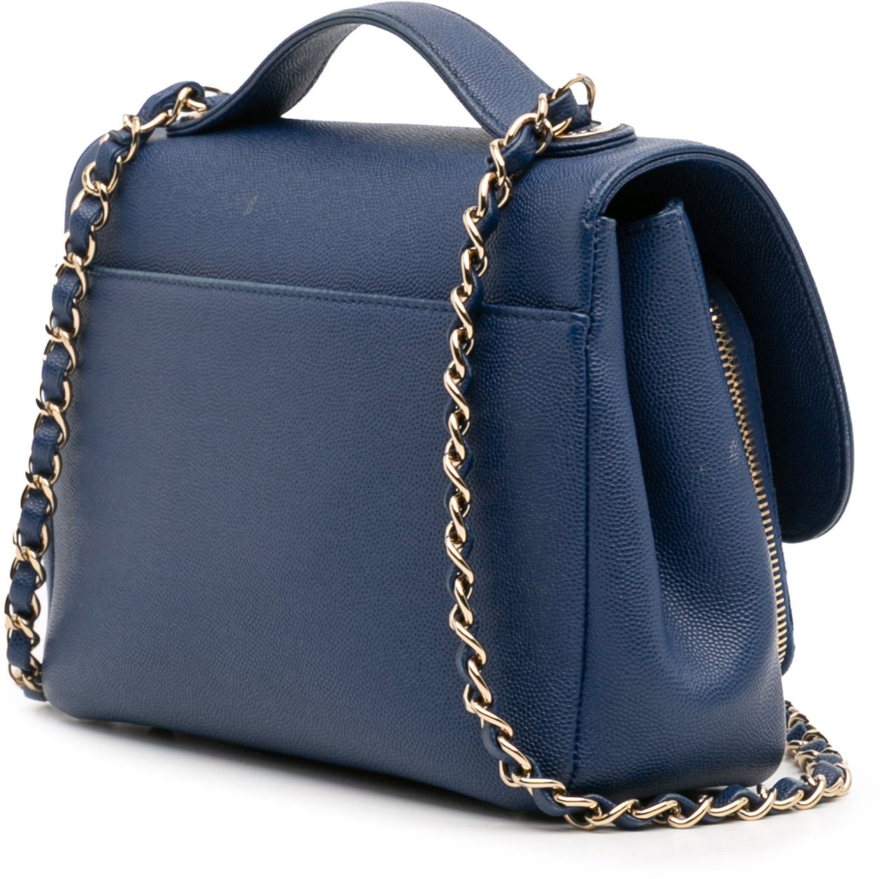 Chanel Medium Caviar Business Affinity Flap Blauw