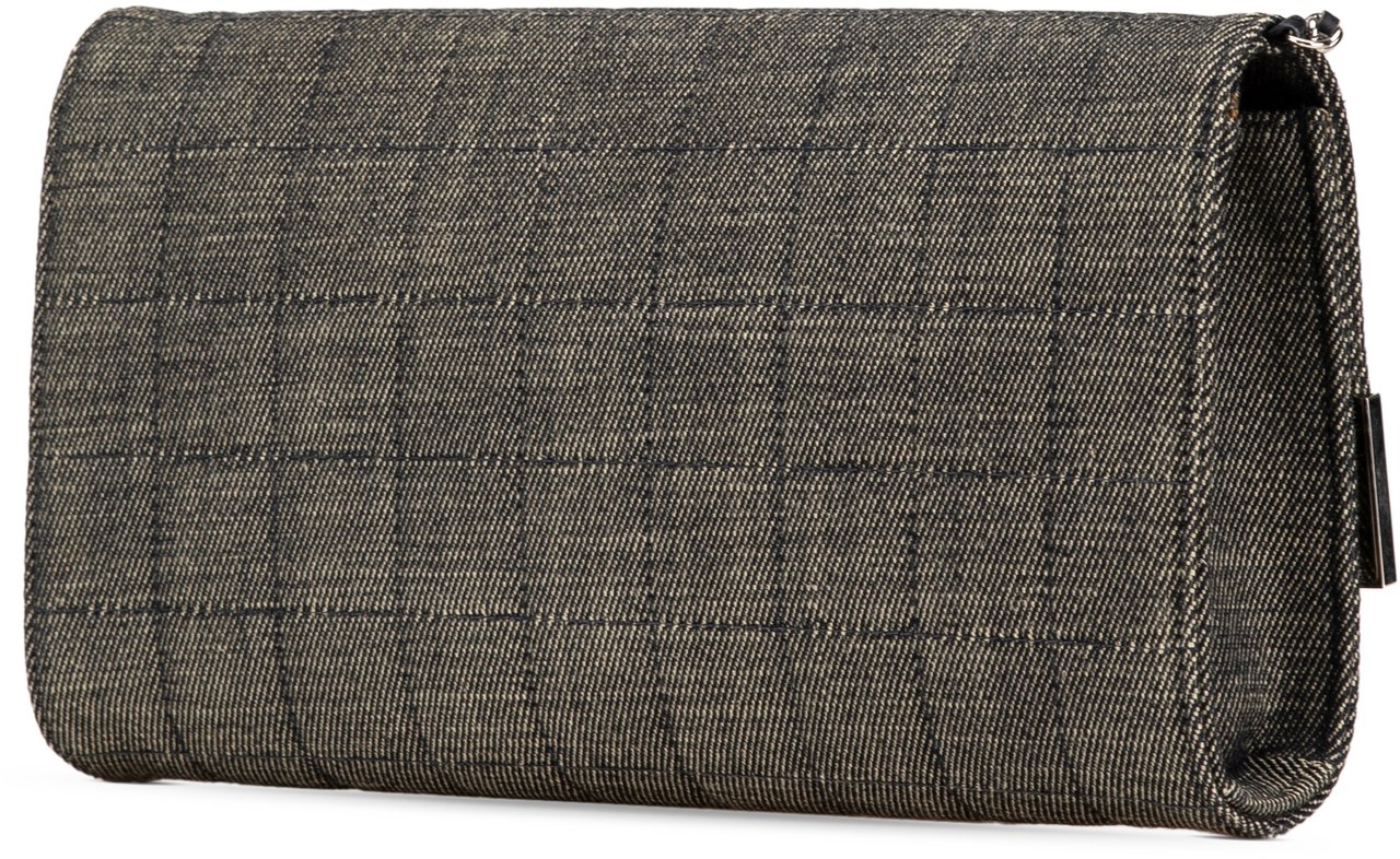 Chanel CC Choco Bar Denim Chain Flap Grijs