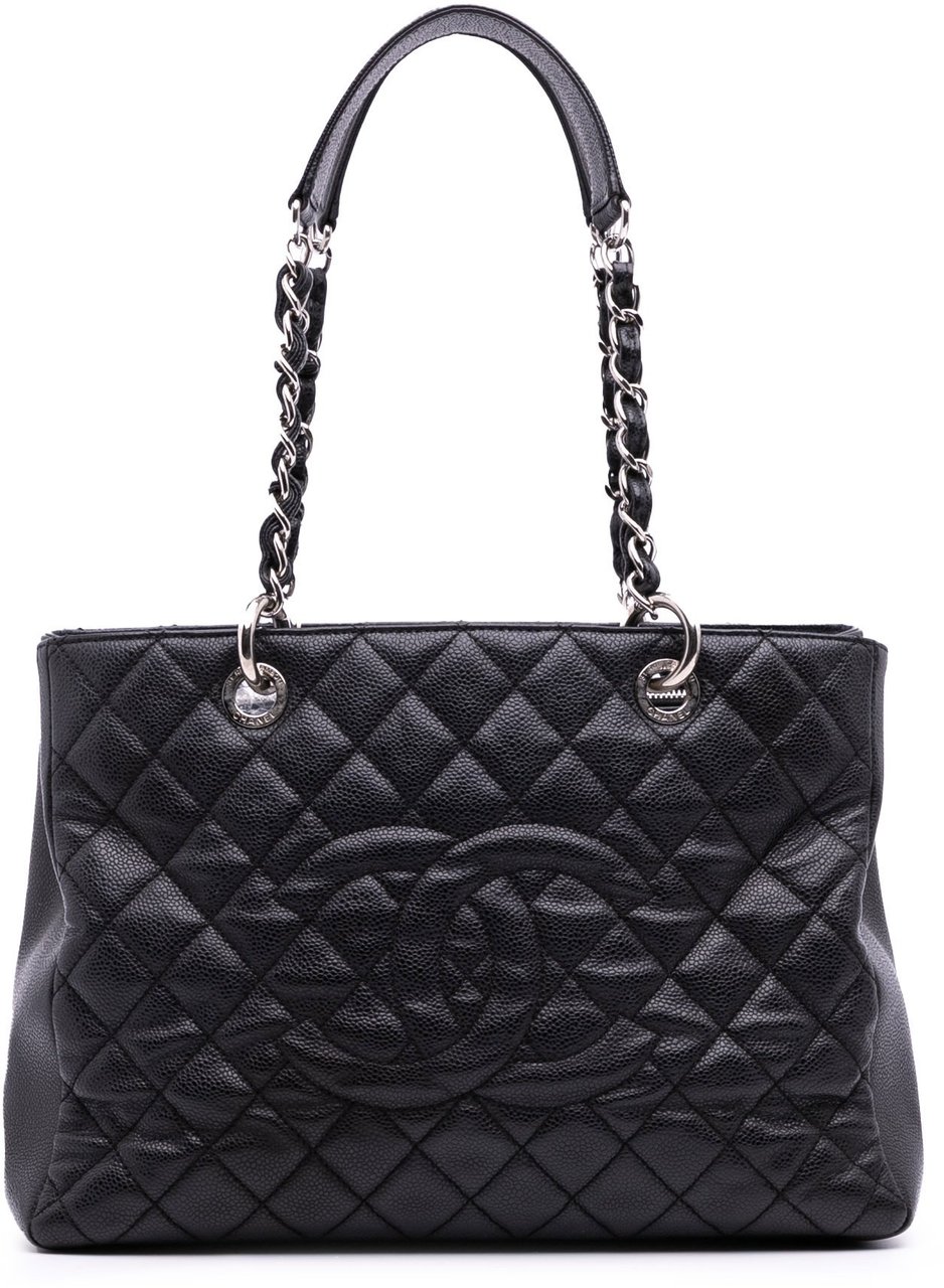 Chanel Caviar Grand Shopping Tote Zwart