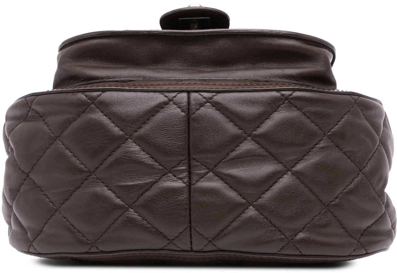 Chanel Paris-Salzburg Quilted Lambskin and Pony Hair Saddle Crossbody Bruin