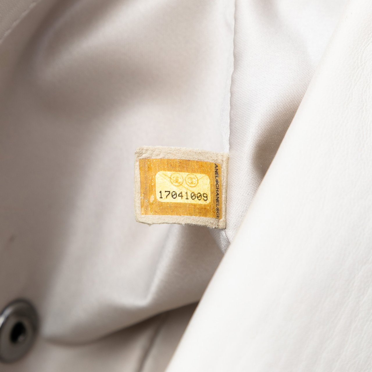 Chanel Medium Classic Satin and Sequin Single Flap Zilver