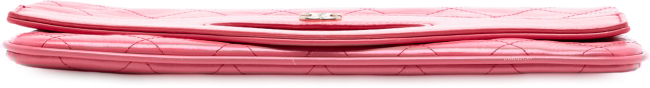 Chanel Crumpled Calfskin 31 Clutch Roze