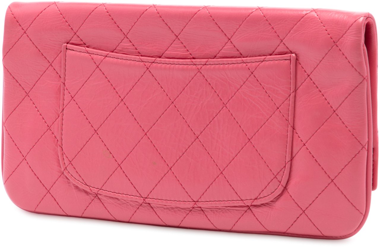 Chanel Crumpled Calfskin 31 Clutch Roze