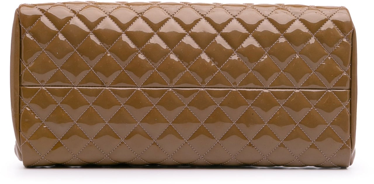 Chanel Medium Patent Just Mademoiselle Shoulder Bag Bruin