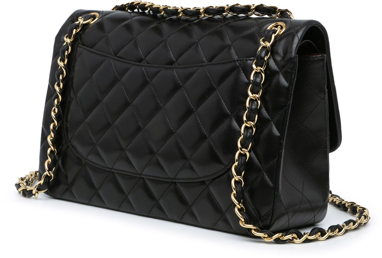 Chanel Jumbo Classic Lambskin Double Flap Zwart