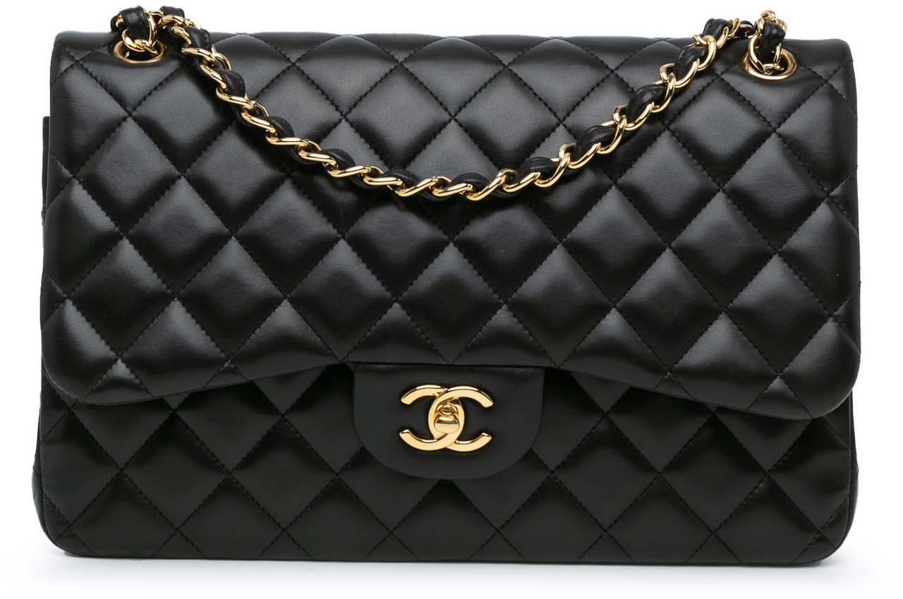 Chanel Jumbo Classic Lambskin Double Flap Zwart