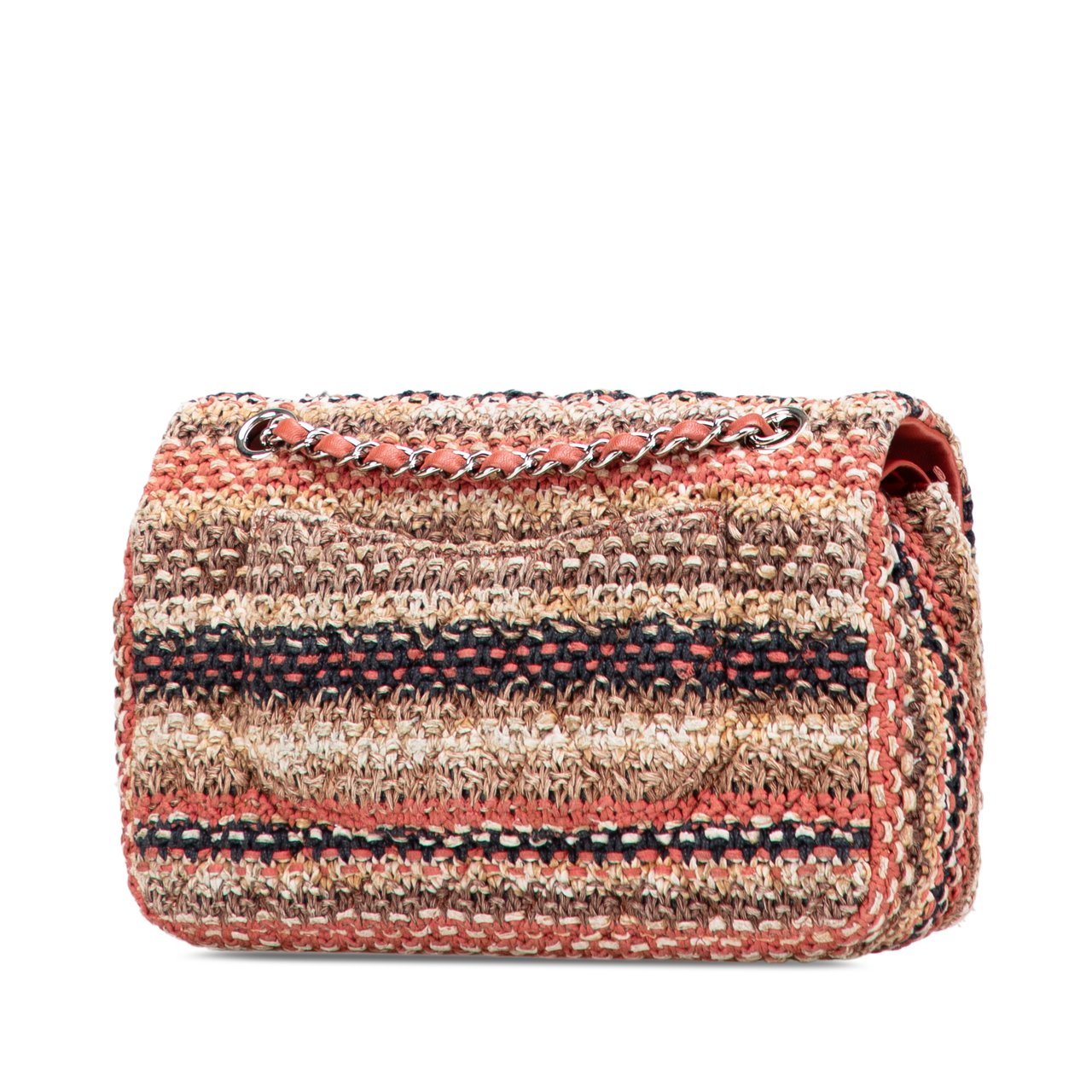 Chanel Medium Classic Tweed Double Flap Bruin