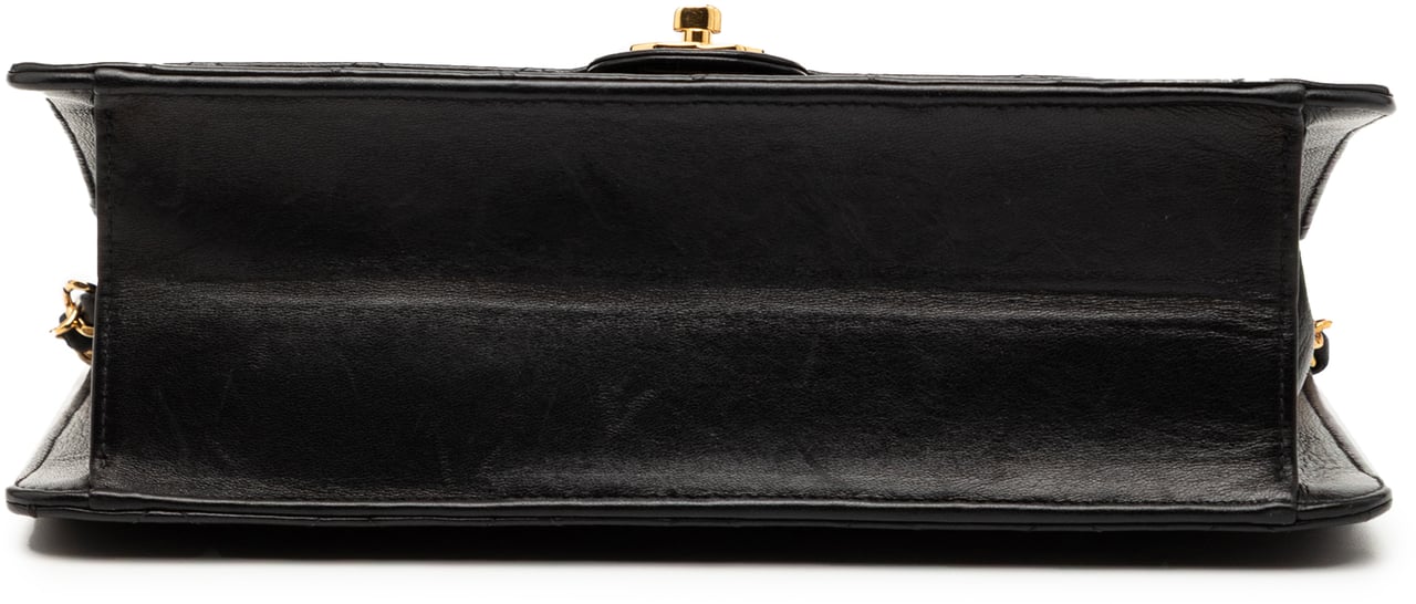 Chanel CC Quilted Lambskin Single Flap Zwart