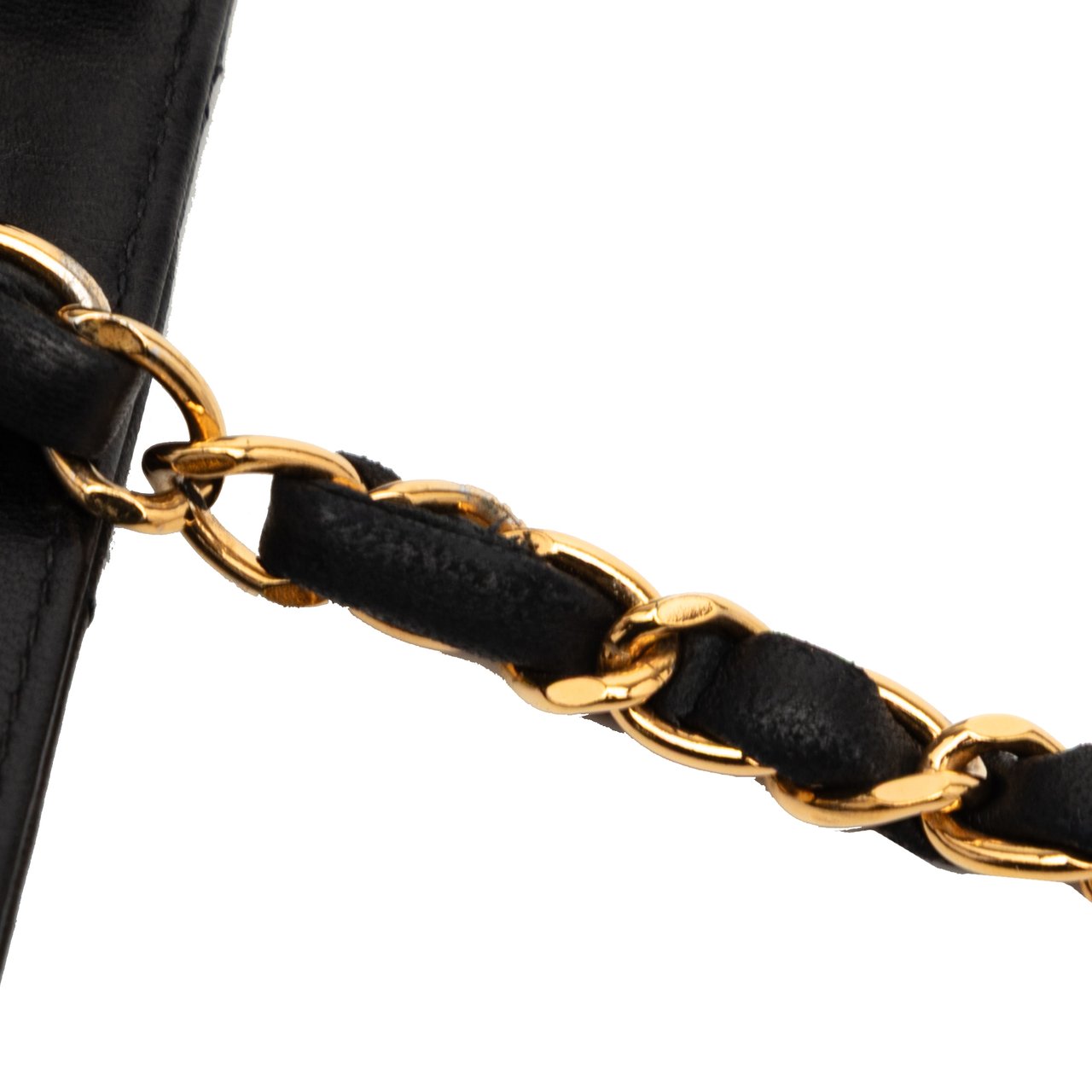 Chanel CC Quilted Lambskin Single Flap Zwart