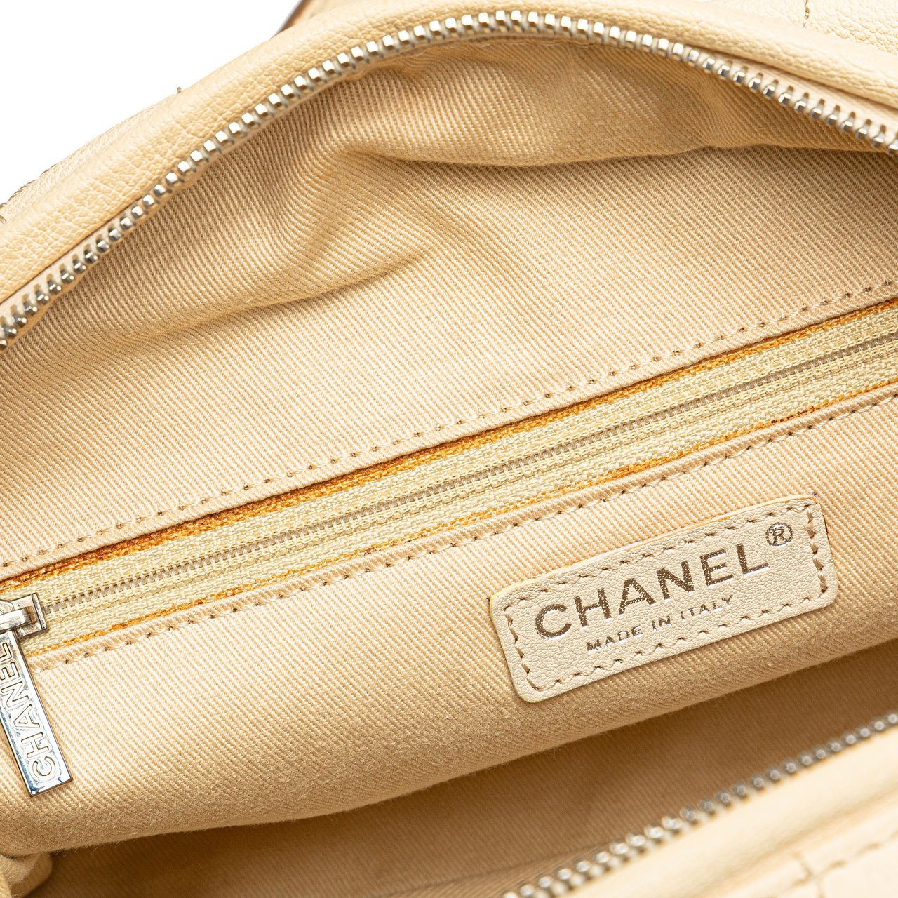 Chanel Goatskin Square Stitch Essential Bowler Bruin