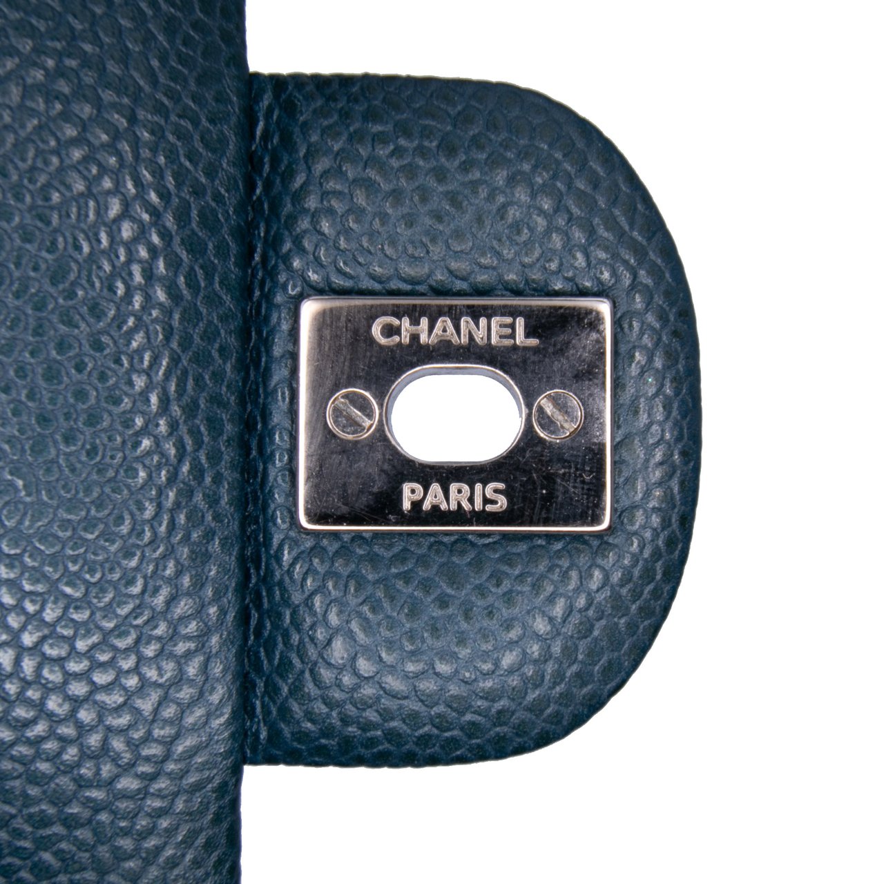 Chanel Medium Classic Caviar Double Flap Blauw